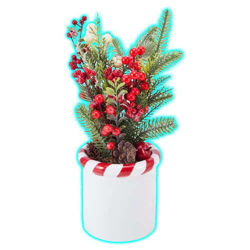 Christmas Artificial Berries in Pot
