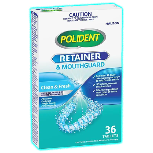 Polident Retainer and Mouthguard Cleanser 36 Tablets