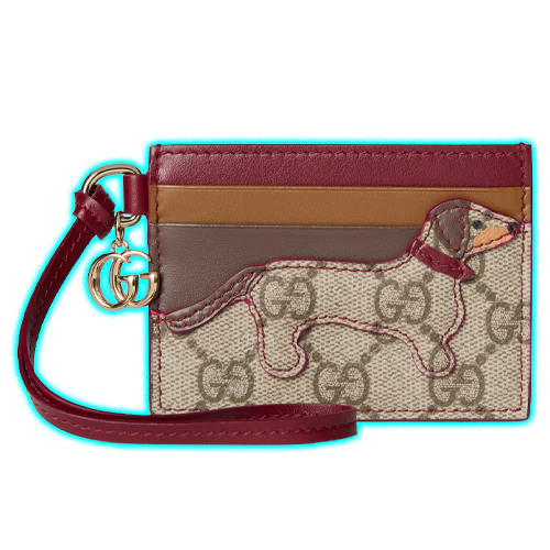 GC Card case with Double G and dog