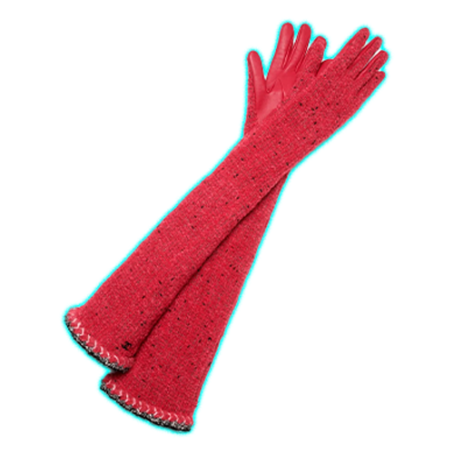 Chanel Gloves - Tweed & Lambskin, Red & Black