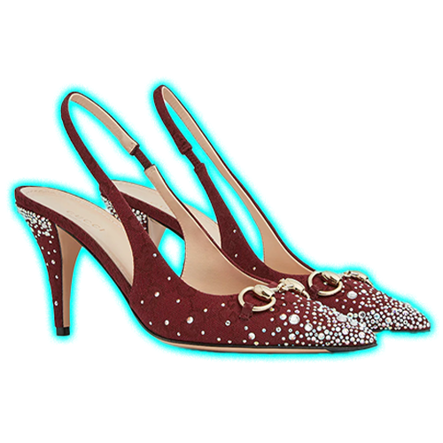 Gucci Women's slingback pump with crystal Horsebit