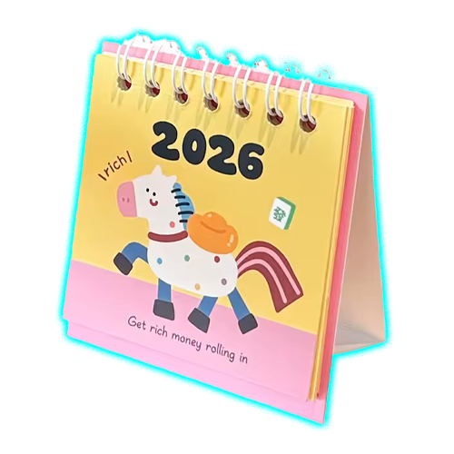 2026 Horse Year Mini Desk Calendar