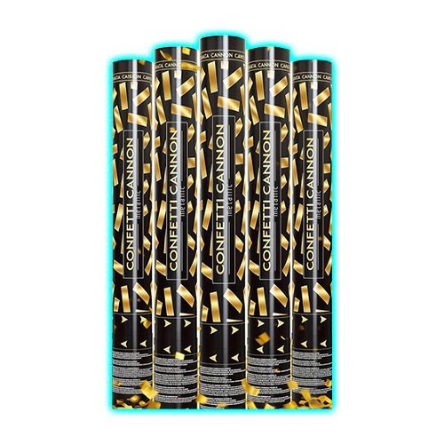 5 Packs Confetti Cannons Gold