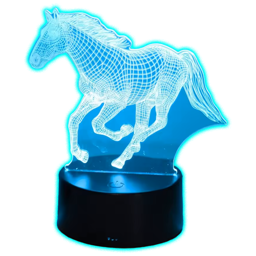 3D horse night light