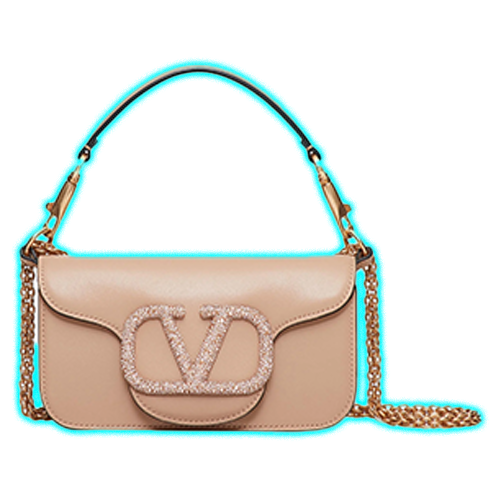Valentino LOCO'SMALL SHOULDER BAG WITH JEWEL LOGO