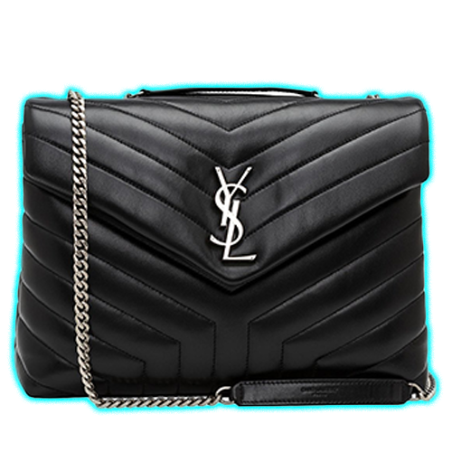 Saint Laurent LOULOU MEDIUM SHOULDER BAG SILVER HARDWARE