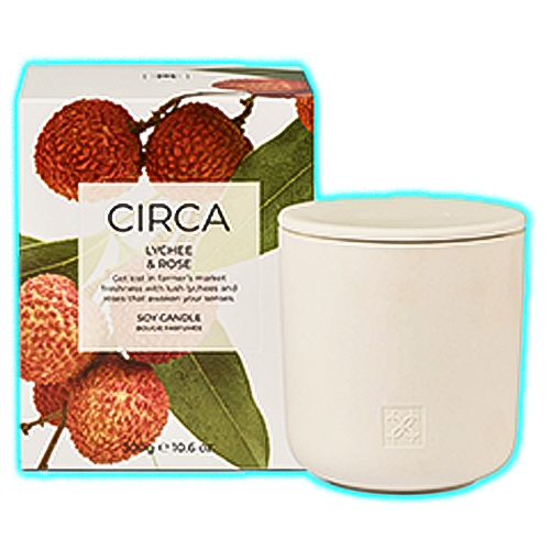 Circa Lychee & Rose Soy Candle 300g