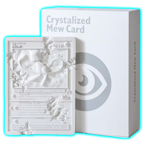 Daniel Arsham x Pokemon Crystalized Mew Card Sculpture