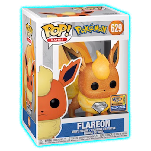 Funko Pop! Games Pokemon Flareon (Diamond Collection) 2021 Wonder Con Figure