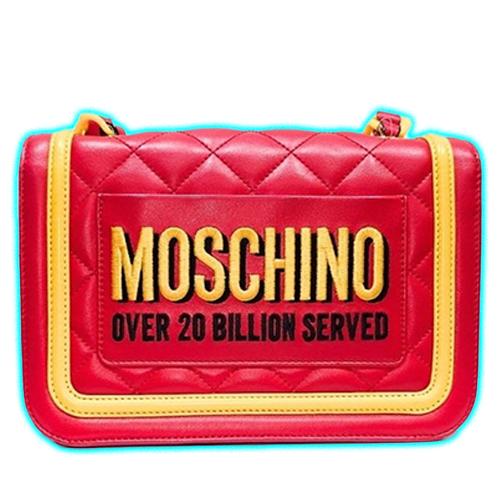 MOSCHINO & McDonald's collaboration Quilting Red Shoulder bag