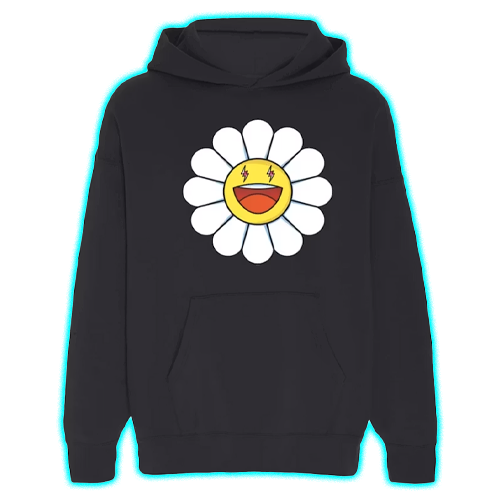 J Balvin Blanco x Takashi Murakami Large Flower Hoodie