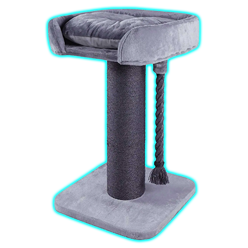 High Bed Rope Cat Scratch Tree Ash 100cm