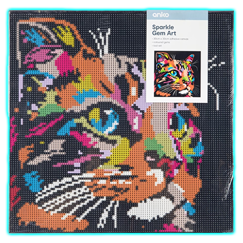 Sparkle Gem Art - Neon Cat