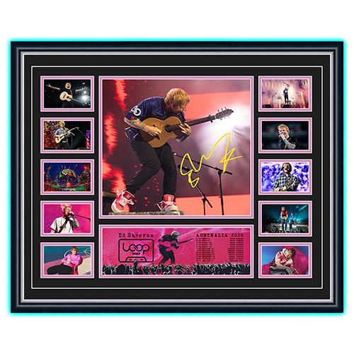 Ed Sheeran The Loop Tour 2026 Australia Signed Framed
