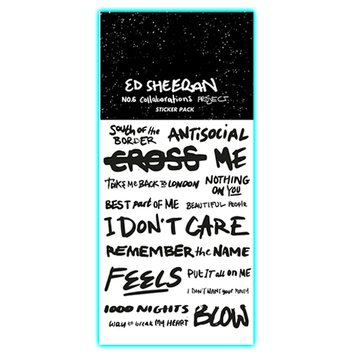 Ed Sheeran No. 6 Sticker Pack