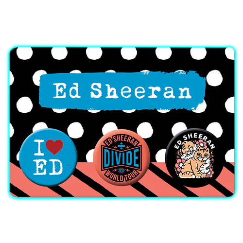 Ed Sheeran Button Badge Set