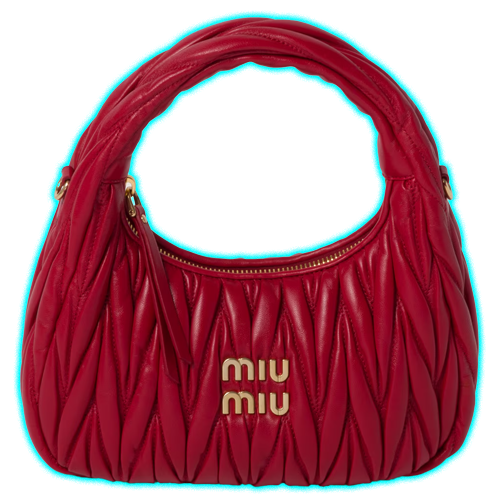 MIUMIU Wander Matelassé Nappa Leather Hobo Bag