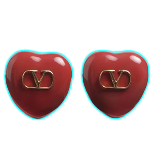 Valentino Coeur Royal Metal Earrings