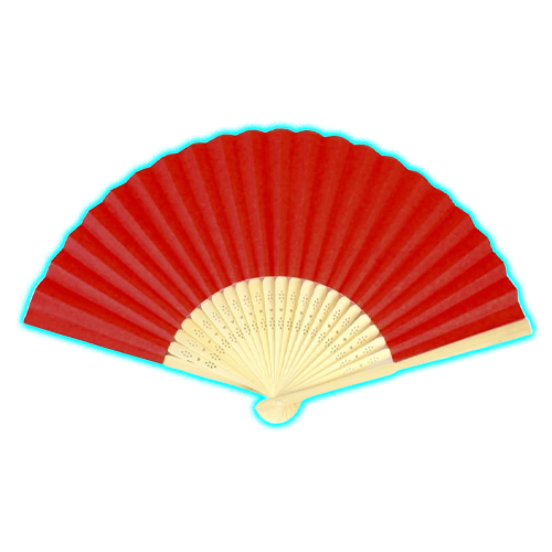 JD Party Red Paper Fan