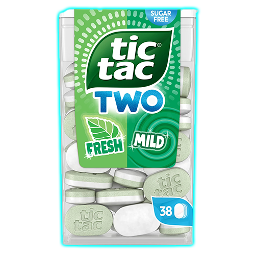Tic Tac Two 38 Pack Fresh & Mild Sugar Free Mints 38.5g