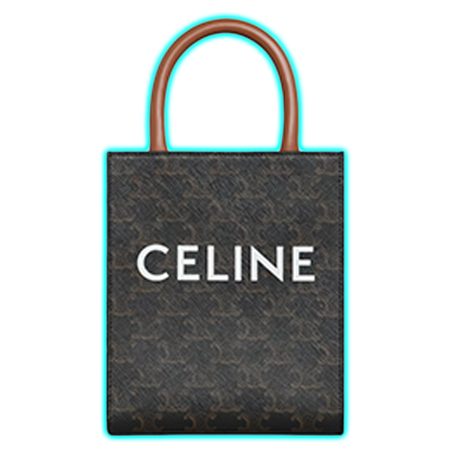 Celine Mini Vertical Cabas IN Triomphe Canvas with Celine print