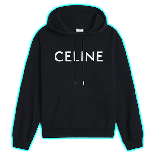 CELINE LOOSE HOODIE IN COTTON FLEECE
