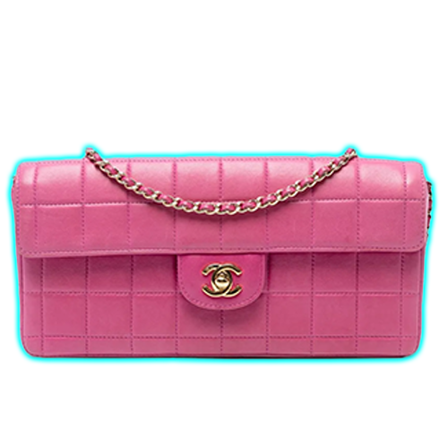 Chanel Chocolate Bar Lambskin East West Flap shoulder bag
