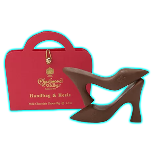 CHARBONNEL ET WALKER Sea salt milk chocolate handbag and heels 60g