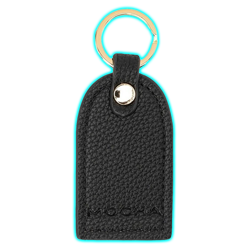 Mocha Sienna Arch Keyring in Black