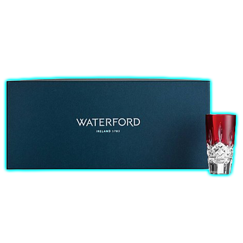 Waterford Crystal Lismore Red Shot Glass Set of 4
