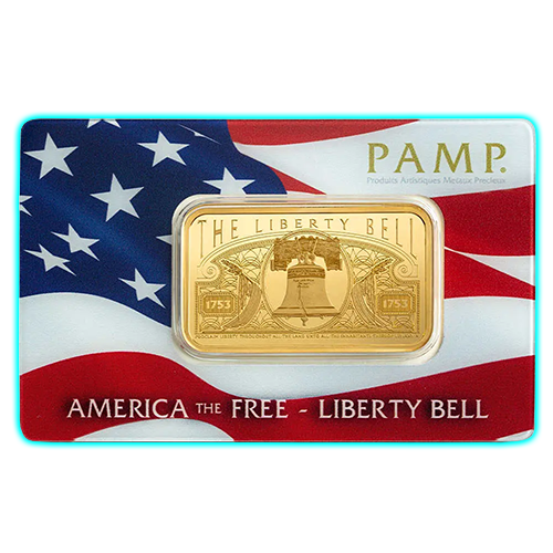 5 gram 2025 American the Free: Liberty Bell Gold Bar