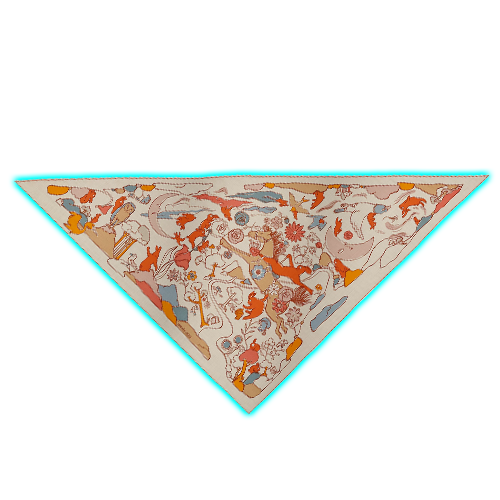 Hermes Mille et Un Lapins triangle