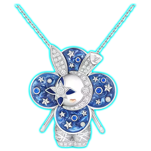Louis Vuitton Vivienne Rabbit Diamonds Pendant