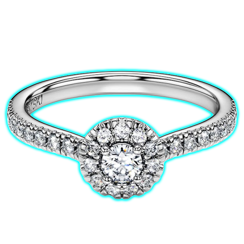 Swarovski Eternity halo solitaire ring