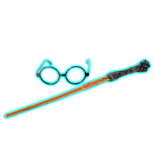 Partyrama Harry Potter Wizard Wand & Glasses Set