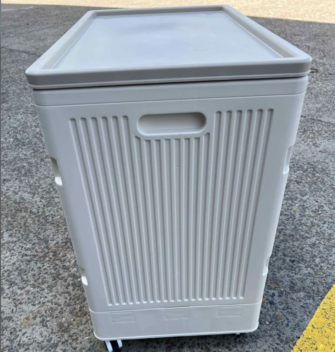 Plastic trolley storage basket