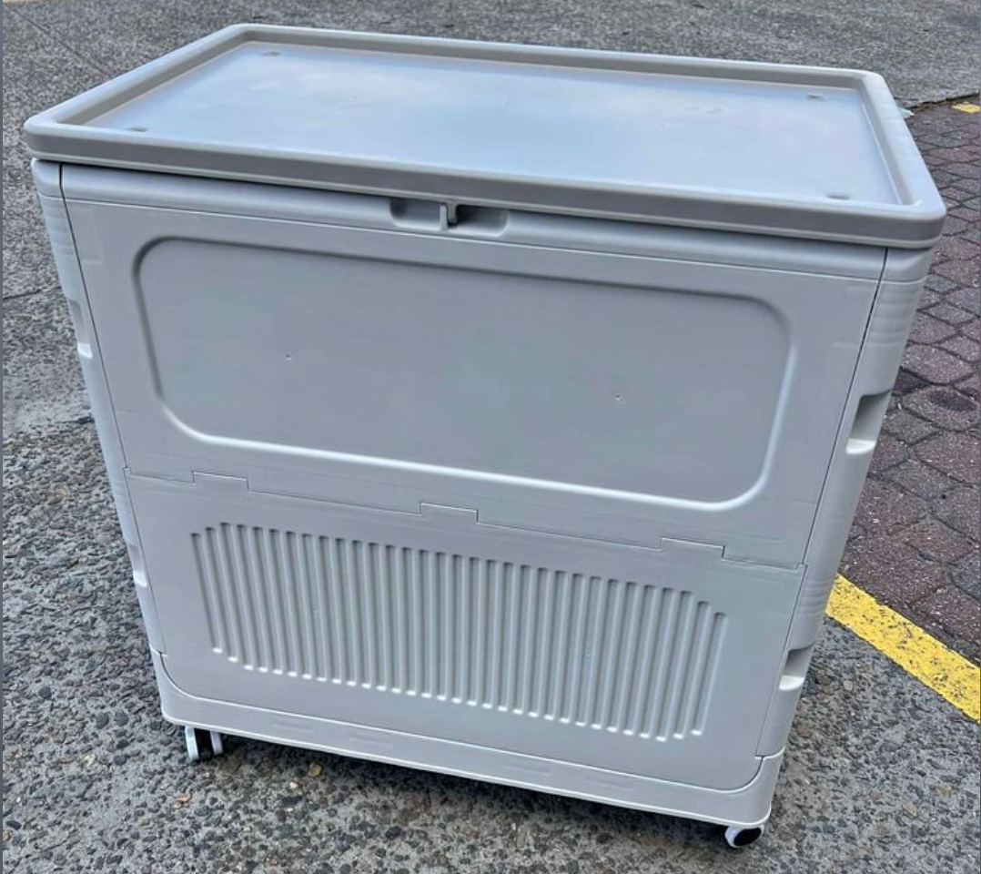 Plastic trolley storage basket