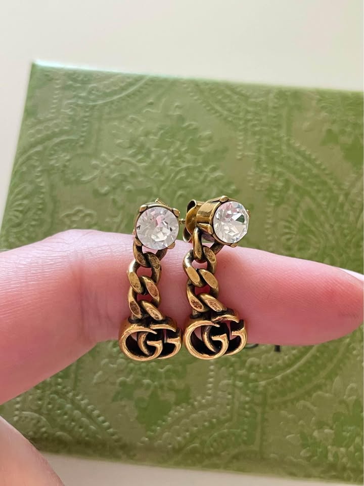 Gucci Crystal Double G earrings