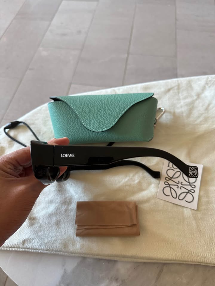 Loewe Rectangle Sunglasses – Black, With Case
