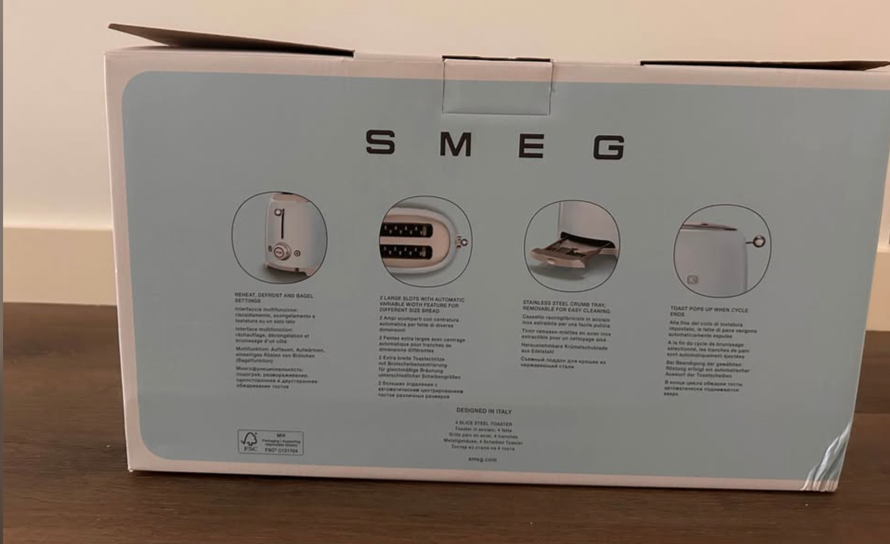 Smeg 4 slice toaster
