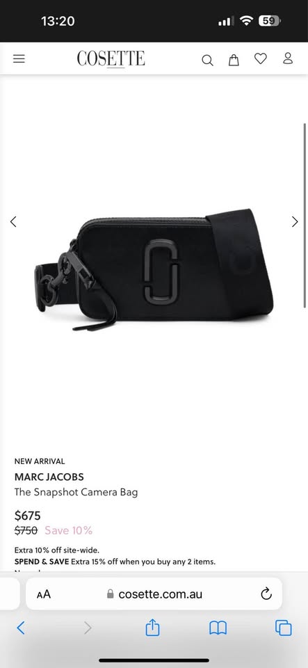 Marc Jacobs snapshot bag