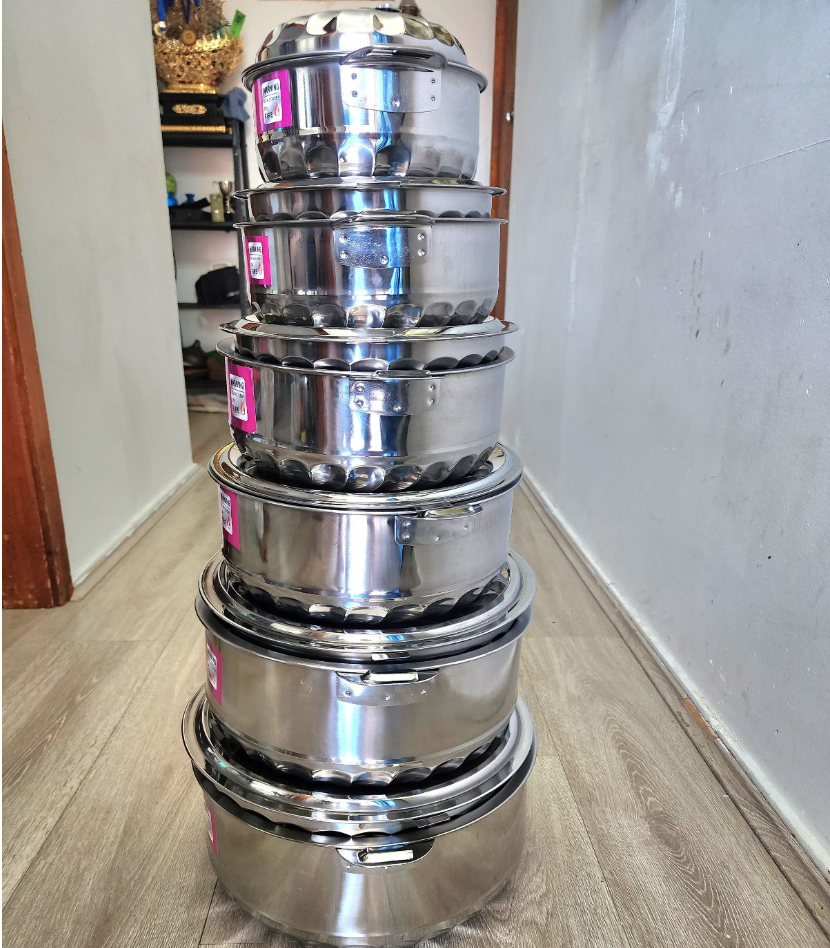 BRAND NEW STEEL FOOD WARMERS HOR BOX SET OF 6 JUST FOR $90