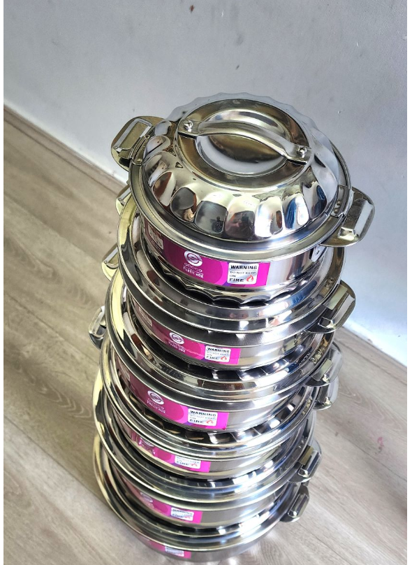 BRAND NEW STEEL FOOD WARMERS HOR BOX SET OF 6 JUST FOR $90