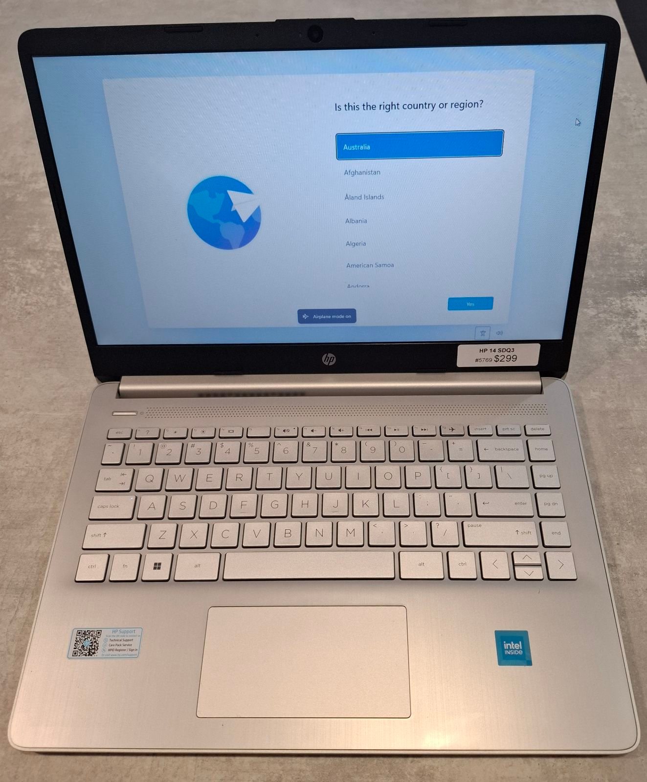 HP 14s-dq3132TU Laptop 14 Inch HD LED Intel Celeron N4500 128GB SSD Wi