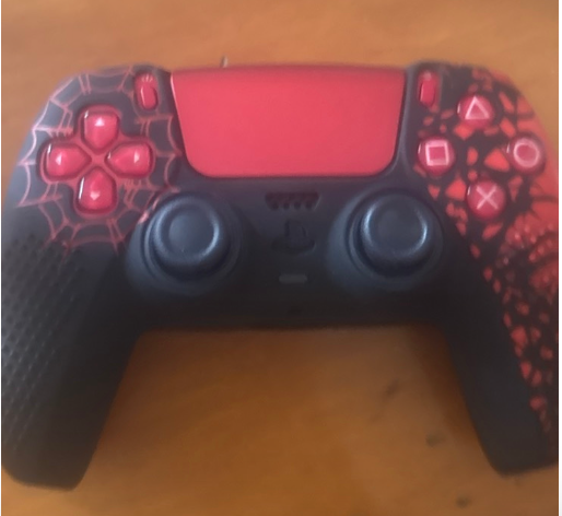 SpiderMan Controller PS5 with added grips