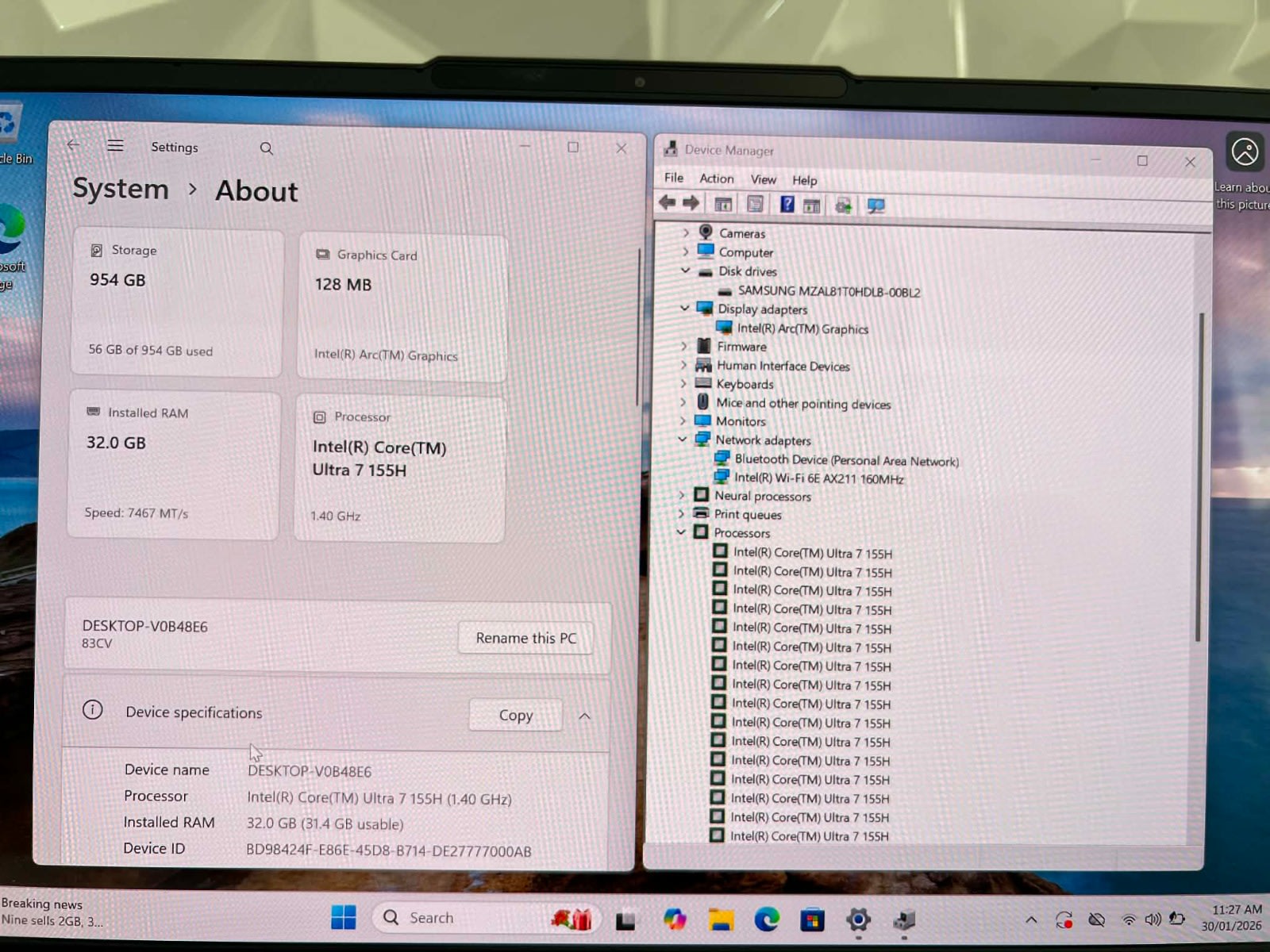 Lenovo Yoga Slim 7 Laptop - Ultra 7 155H - 32GB RAM - 1TB SSD - OLED