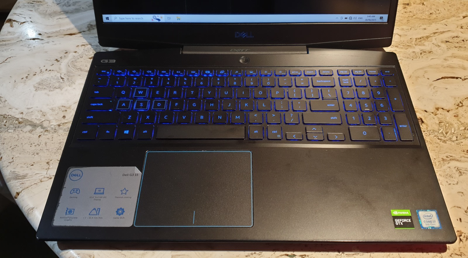 Gaming / work Laptop Dell G3 3590 i7 9750H 12GB Ram GTX 1650 256GB