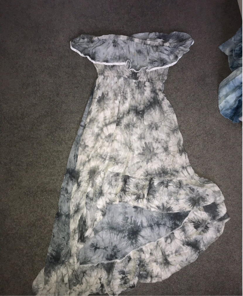 gorgeous ICE sun dress off the shoulder marble look looks fabulous on size M blue never been worn