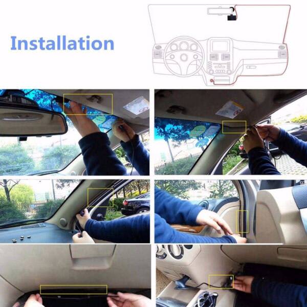 720P HD Lens Car DVR Rear View Mirror G-sensor Dash Cam Video Cam