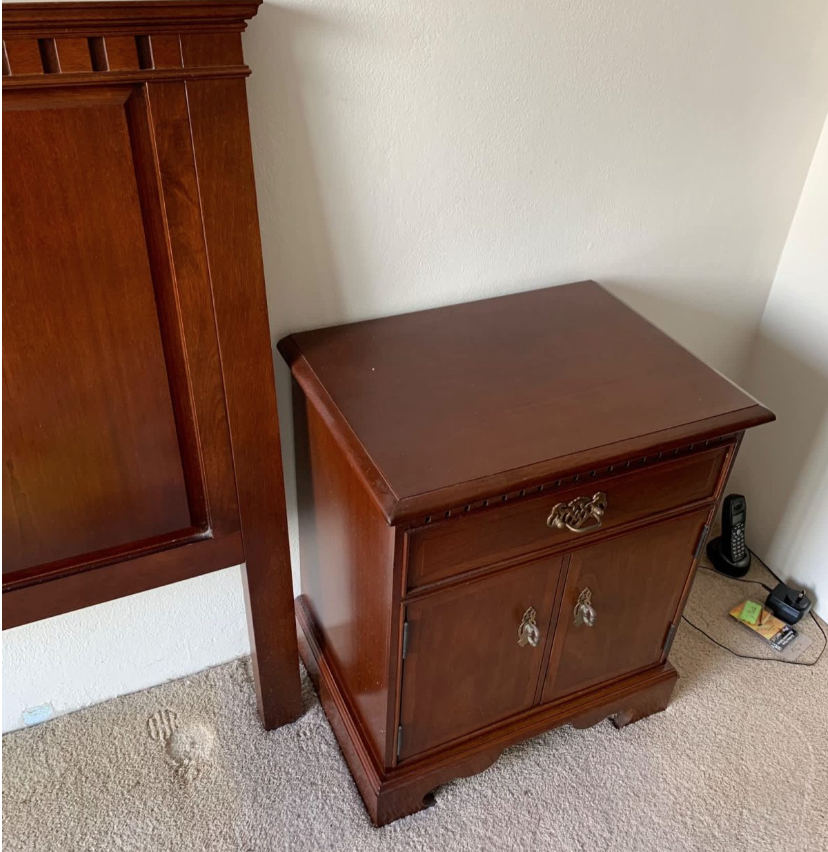 Bedroom furniture - Bed head, side tables, tallboy